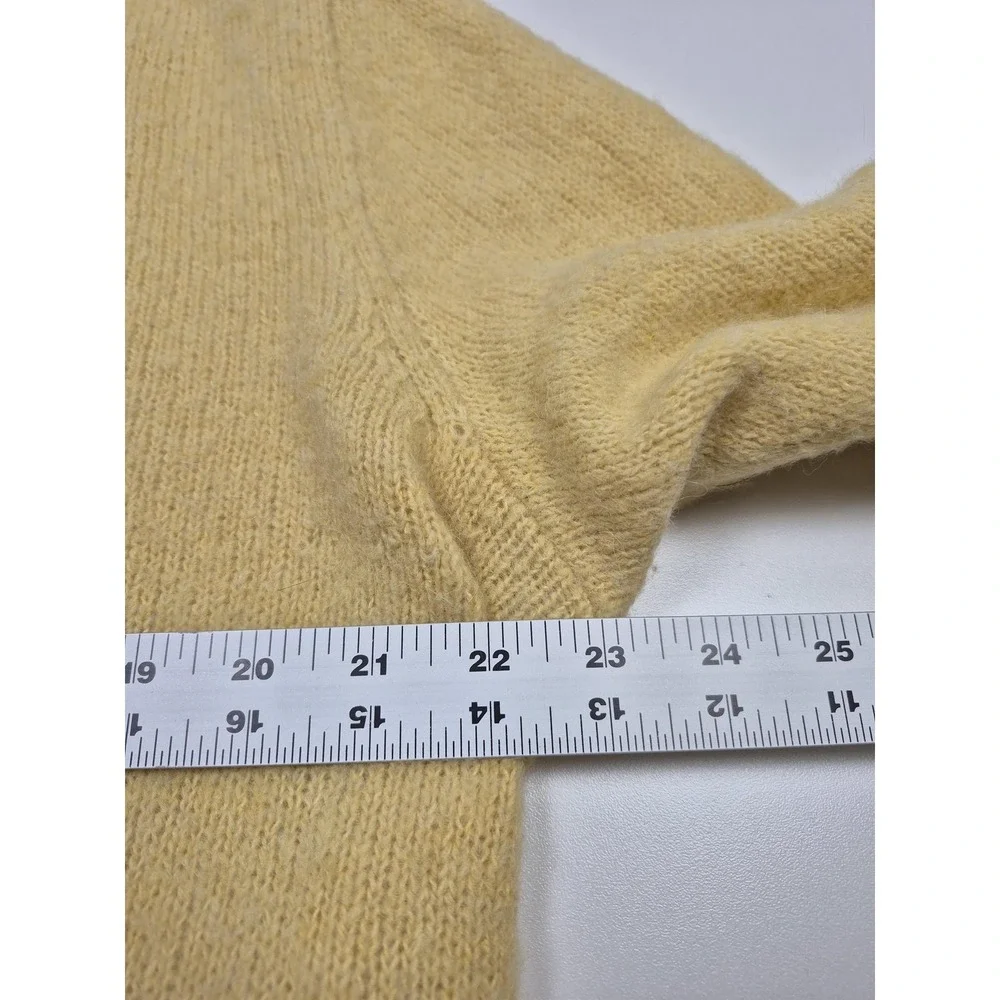 Polo Ralph Lauren Sweater Mens Large Yellow Wool Alpaca Knit Crewneck Pony Logo